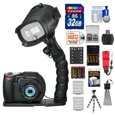 SeaLife DC1400 Pro 14MP HD Underwater Digital Camera with Flash & Flex Arm Bracket + 32GB Card + Battery + Tripod + Accessory Kit
