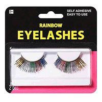 Amscan Electric Party Rainbow Eyelashes Multicolor