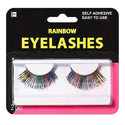 Amscan Electric Party Rainbow Eyelashes Multicolor