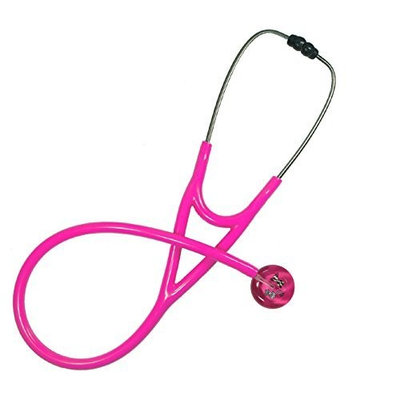 Ultrascope Adult Stethoscope with Hot Pink Tubing, Kitty and Doggie Design