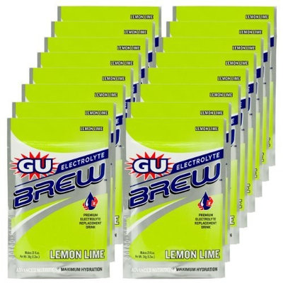 G.U. GU Brew Electrolyte Energy Drink Mix, Lemon Lime, 16-Count