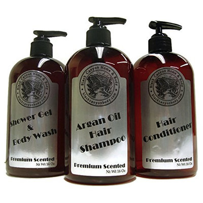 Black Canyon Shower Set (16 Oz Argan Oil Shampoo