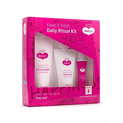 True Girl Skin Care Daily Ritual Teen Cleansing Moisturizer and Zit Zapper Kit