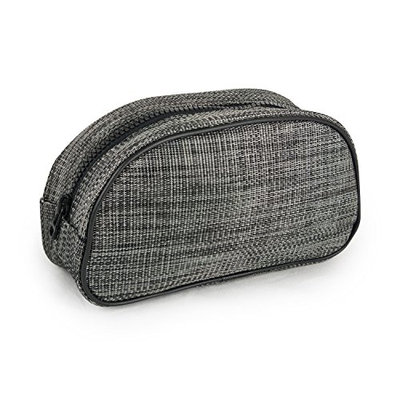 DII Oceanique Everyday Personal Care Essentials Round Top Cosmetic Bag/Pouch For Makeup