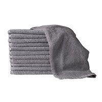 American Terry Mills 100% Cotton Salon Towels Gym Towels Hand Towel 12-Pack Gray- (16