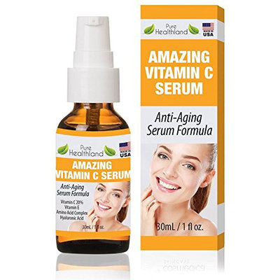 Best Vitamin C Serum For Face and Neck. Anti Wrinkle Serum Anti Aging Serum Facial Skin Care. Helps Fade Dark Spots and Smooth Wrinkles For Youthful Glow. Organic Vitamin C + E + Hyaluronic Acid Serum