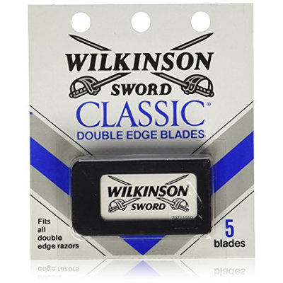 Schick Wilkinson Sword Double Edge Razor Blade Refills for Men - 5 Count (Pack of 60)