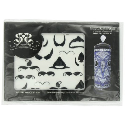 Salon Skins Decorative Barbicide Jar Wrap Mustachio