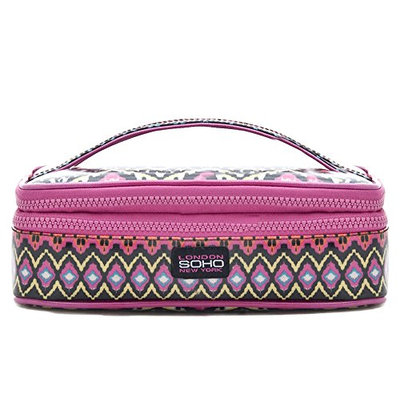 LONDON SOHO NEW YORK Love Fest Double Zip Cosmetic Box with Brush Holder