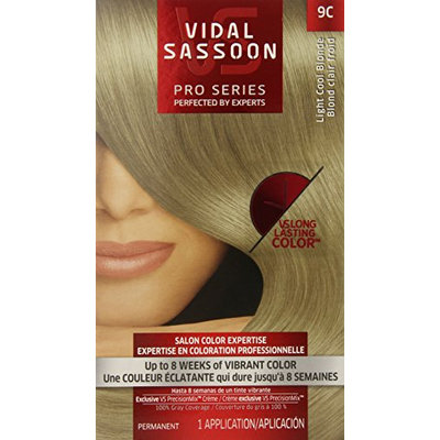 Vidal Sassoon Pro Series Hair Color 9c Light Cool Blonde 1 Kit (Pack of 3)