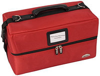 Craft Accents 2-Tiers Accordion Trays Soft-Sided Professional Makeup Case