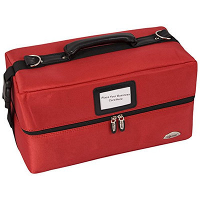 Craft Accents 2-Tiers Accordion Trays Soft-Sided Professional Makeup Case