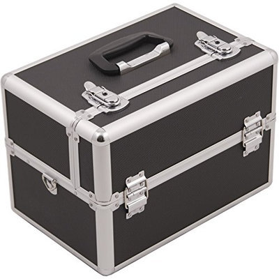 Hiker Easy Slide Extendable 3 Trays Pro Cosmetic Makeup Case with Dividers