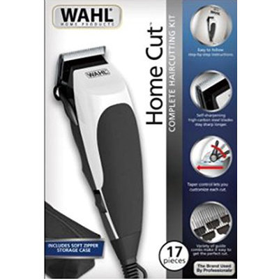 Wahl 9243-4724 HomeCut 17 Piece Complete Hair Clipper Cutting Kit