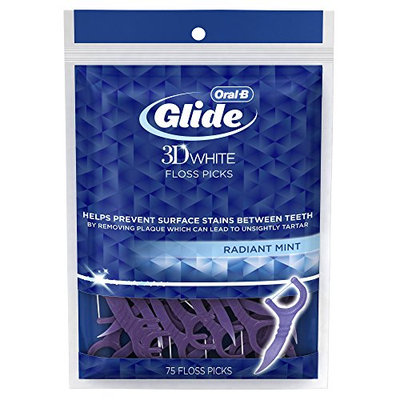 Oral-B Glide 3d White Floss Picks Radiant Mint