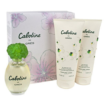 Cabotine By Parfums Gres For Women. Set-edt Spray 3.4 OZ & Body Lotion 6.7 OZ & Shower Gel 6.7 OZ