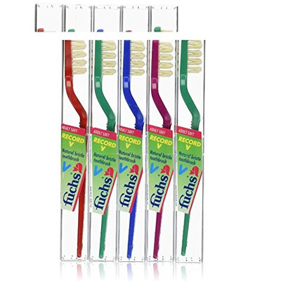Fuchs Brushes Toothbrushes Pure Natural Boar Bristle Record V Adult Soft