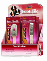 Checi Beige Foot File Display 3/Coarse and 3/Medium Carded