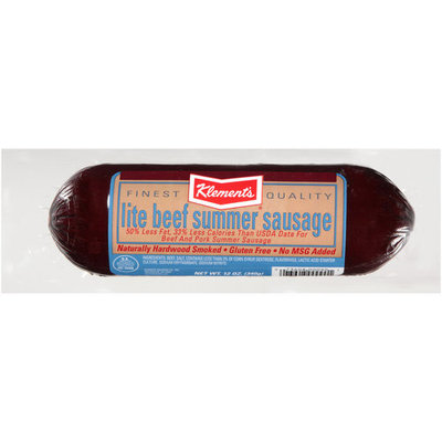 Klement's Klement¬タルs Lite Beef Summer Sausage, 12 oz