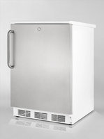 Summit FF6LSSTB 5.5 Cu. Ft. Stainless Steel Undercounter Compact Refrigerator
