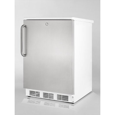 Summit FF6LSSTB 5.5 Cu. Ft. Stainless Steel Undercounter Compact Refrigerator