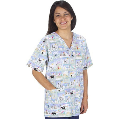 Medline Scrubs Scrub Top Ladies 2 Pocket V-Neck