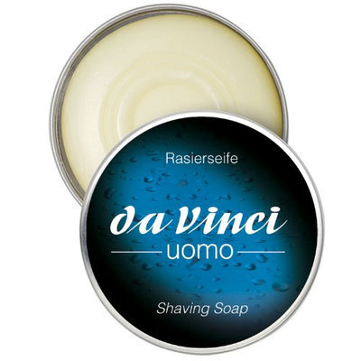 Da Vinci Series 4894 Uomo Shaving Brush Soap in Round Metal Casing