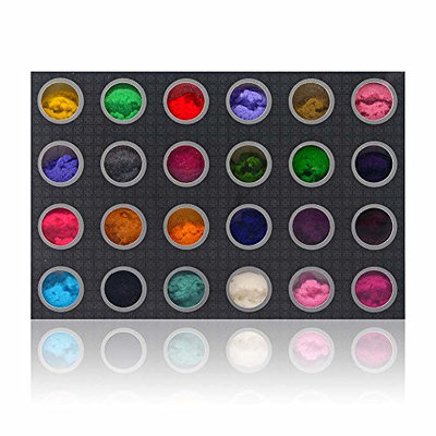 SHANY DIY Velvet Flocking powder 3D Nail Decoration - Set of 24 Colors
