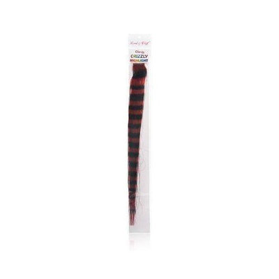 Lord & Cliff 100% Remy Human Hair Grizzly Highlight Clip-In Extension 14 Inch Red/Brown