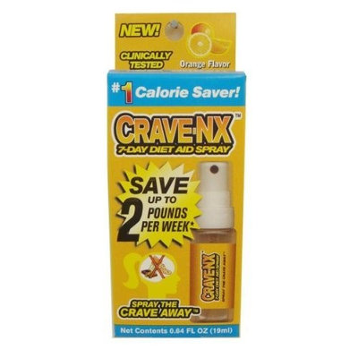 Crave-NX 7-Day Diet Aid Spray, Orange Flavor, 0.64 oz Single Bottle