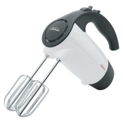 Sunbeam 220-Watt Hand Mixer with Retractable Cord- White