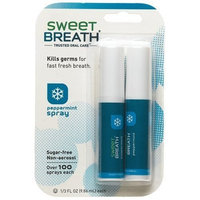 Sweet Breath Breath Spray, Peppermint, 2-Count, 0.33-Ounce Packages (Pack of 12)