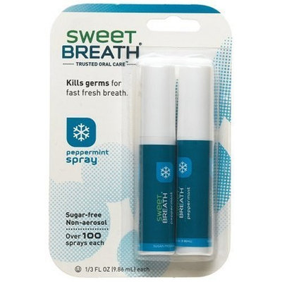 Sweet Breath Breath Spray, Peppermint, 2-Count, 0.33-Ounce Packages (Pack of 12)