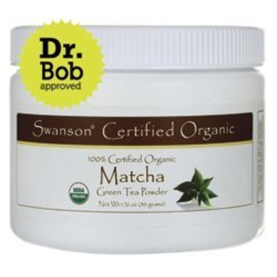 Swanson Organic 100% Certified Organic Matcha Green Tea 1.76 oz (50 grams) Pwdr