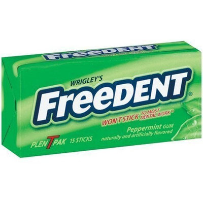 Freedent Peppermint Gum, 15-Stick Plen-T-Paks (Pack of 24)