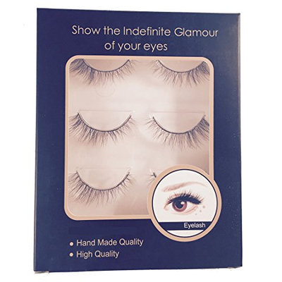 3 Pairs of 100% Real Horse Hair Strip Lashes - False Eyelashes-967