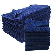 12 Dozen 100% Cotton Salon Towels Gym Towels Hand Towel 144-Pack Navy Blue- (16