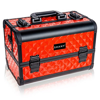 SHANY Premier Fantasy Collection Makeup Artists Cosmetics Train Case - Runway Red