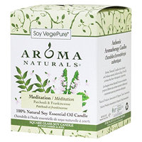 Aroma Naturals 100 Percent Natural Meditation Square Glass Soy Candle