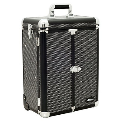 Sunrise E6306 Professional Makeup Cosmetic Rolling Train Case Organizer Storage
