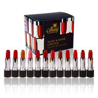 SHANY Slick & Shine Lipstick Set - Set of 12 Famous Colors