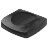 Rubbermaid Commercial RCP268988BK Black Swing Top Lid for Untouchable