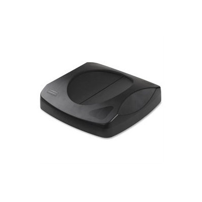 Rubbermaid Commercial RCP268988BK Black Swing Top Lid for Untouchable