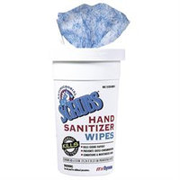 Dymon SCRUBS Antimicrobial Hand Sanitizer Wipes, 9-3/4 inches x 10