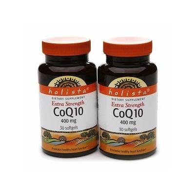 Holista CoQ10 400mg, Softgels, Twin Pack 30 each bottle