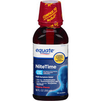 Equate Nitetime Cherry Flavor Cold & Flu Relief, 12 fl oz