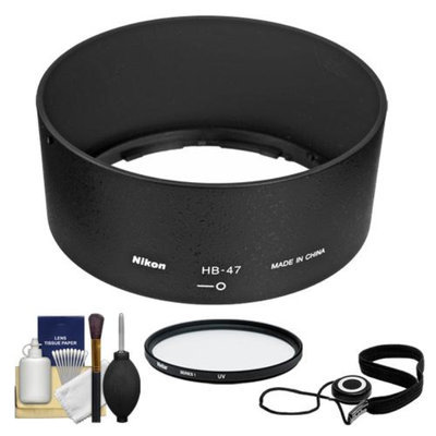 Nikon HB-47 Bayonet Lens Hood for Nikon 50mm f/1.4 G & 50mm f/1.8 G AF-S Nikkor + Filter + Accessory Kit