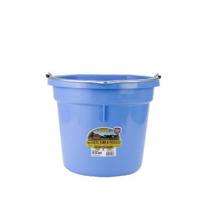 Miller Mfg Miller Manufacturing P20FBBERRYBLUE Plastic Flat Back Bucket for Horses, 20-Quart