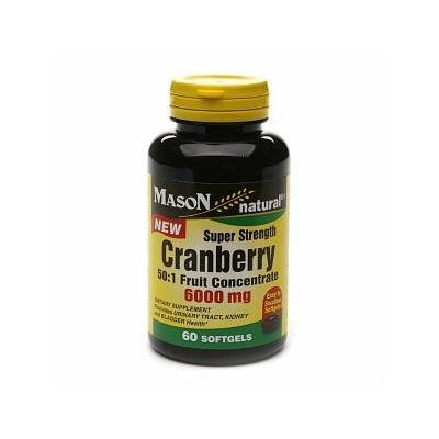 Mason Natural Cranberry Super Strength 6000mg 50:1, Softgels 60 ea