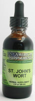 St. John's Wort No Chinese Ingredients American Supplements 2 oz Liquid